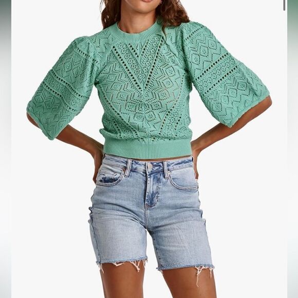 Dear John BAILEY WING SLEEVE SWEATER FRESH MINT S - Picture 1 of 6